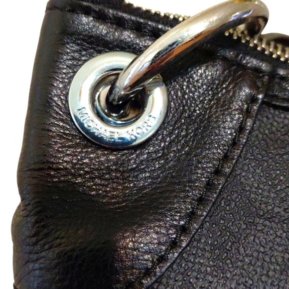 Michael Kors Jet Set Travel Messenger Crossbody MK Signature Black & Gray - Picture 10 of 10